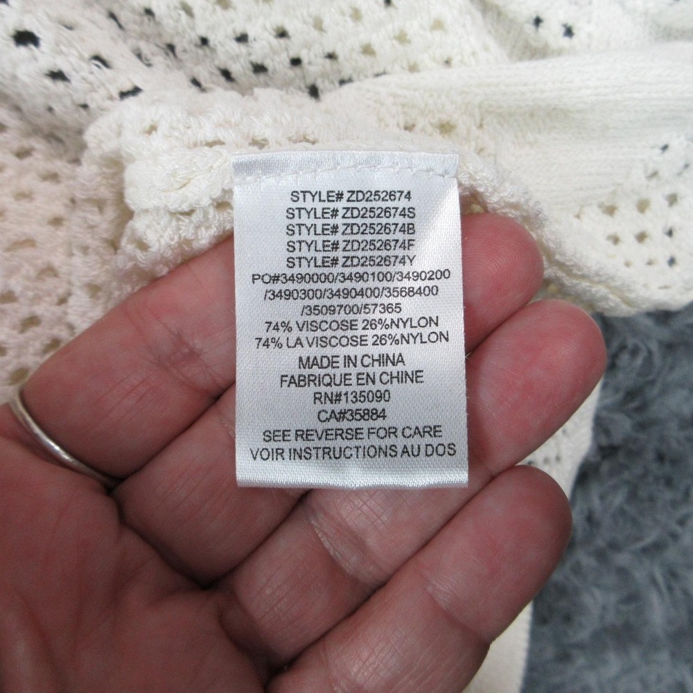 Z Supply Dress Womens M White Crochet Floral Maxi Tank Scoop Neck Lined NWT - Picture 10 of 16
